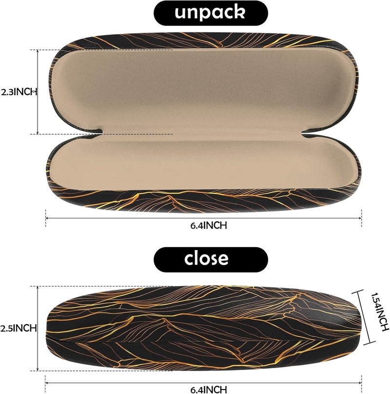 Cabreche Glasses Case Hard Shell Eyeglass Portable Glasses Eyeglasses Holder Box with Cleaning Cloth Women Girls Men Cute - Image 2